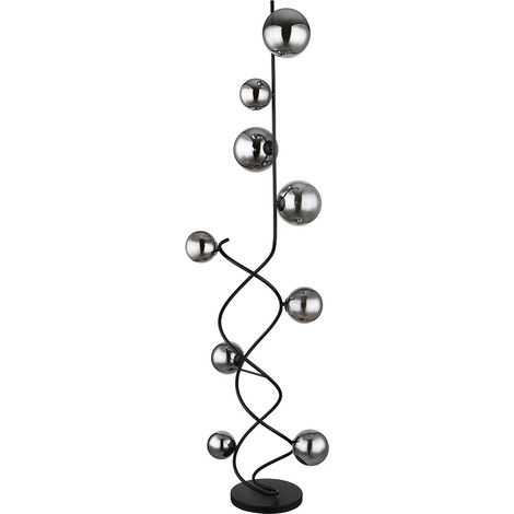 Lampadaire noir Riha 9-Lumière - 56133-9S (1/5)