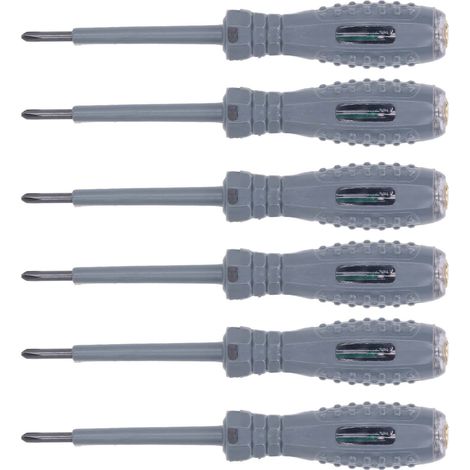 6 Stück Spannungsprüfer mit LED-Farblicht, hohe Helligkeit, berührungsloser elektrischer Prüfstift für Wartungsarbeiten (1/5)