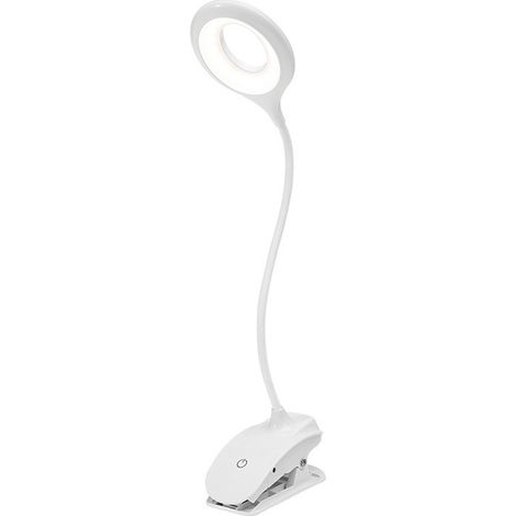 Lampe De Bureau LED - Pince Métallique - Bras Flexible 360° - Alimentation USB - Pour Bureau Chambre Etudiant - 1 Pièce (1/5)