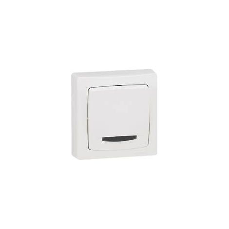 Legrand – Va-et-vient à voyant 10AX – Mécanisme IP2X – 250V – Finition blanc RAL 9010 – Pour installation électrique saillie
