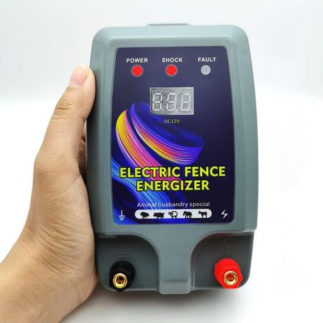 Elektrozaun-Set, Elektrozaun für Nutztiere, Weidezaungerät, hohe Leistung, 3 Leistungsstufen für die Geflügelzucht - Olive (1/5)