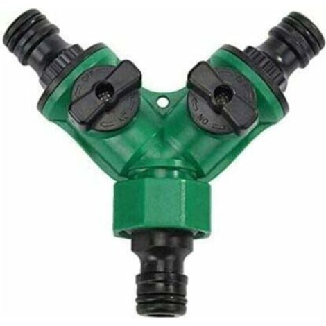3/4"Y Distributeur 2 Voies pour Tuyaux d'arrosage, Répartiteur d'eau pour Tous Les Robinets, Universel, Réglable (1/5)