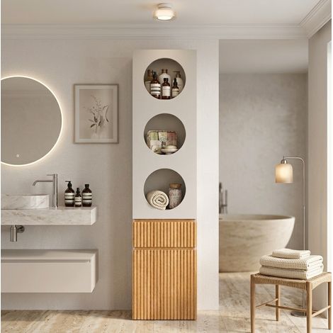 Lit mezzanine enfant 90x200 cm en métal et MDF blanc, toit maison LED, rangement intégré - CHICFURN (1/5)