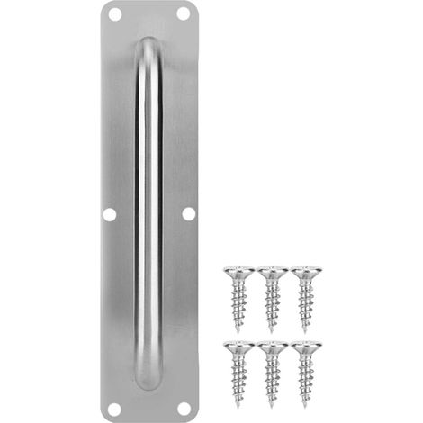 Enowelir Poignée de Porte - Tirette et Plaque de poussée en Acier Inoxydable Poignée de tirage de Porte d&39accès avec vis(Square) (1/3)
