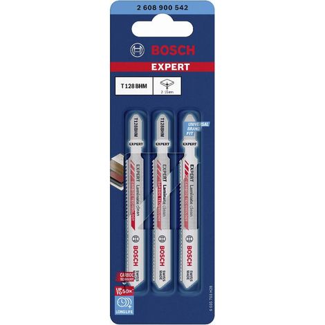 Lame de scie sauteuse Expert T 128 BHM Pack a 3 Unités Bosch