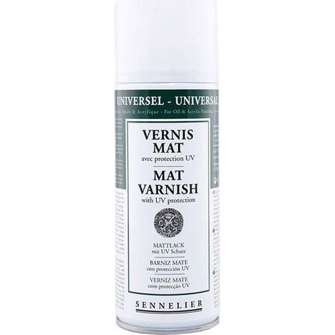 Bombe de vernis spray mat avec protection UV Sennelier 400ml