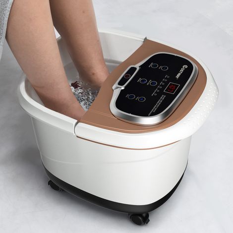 Maisonchic – Bain de pieds 15L avec écran LED – 6 rouleaux de massage – Chaleur automatique 35℃-48℃ – Fonction douche et lumière rouge - CW2813 (1/3)