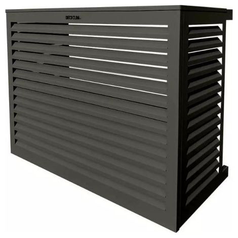 DECOCLIM - Cache unité extérieure en aluminium gris terre d'ombre taille M - 23AM7022