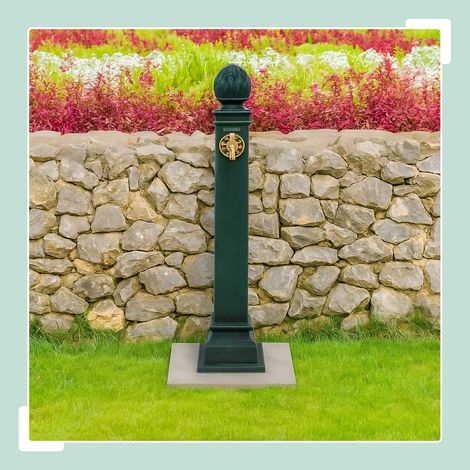 Fontana da giardino antica con rubinetto dorato 80 cm (1/5)