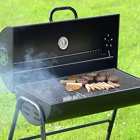 Thermomètre à fumée pour barbecue au charbon de bois en acier inoxydable, adapté aux grillades et au fumage en extérieur. (1/4)