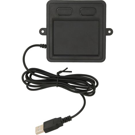 Pavé tactile USB filaire multifonction, haute sensibilité, 2 boutons, portable noir pour PC bureau et domicile. (1/5)