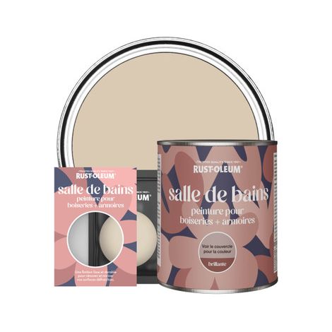 Peinture pour Boiseries & Armoires de Salle de Bains, Finition Brillante - Argile Chaude (1/3)