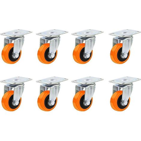 Ensemble de 8 roulettes de 3,8 cm (1,5 pouce), roulettes universelles pivotantes à 360° pour boîtes de rangement/petits meubles/cuisine (1/5)