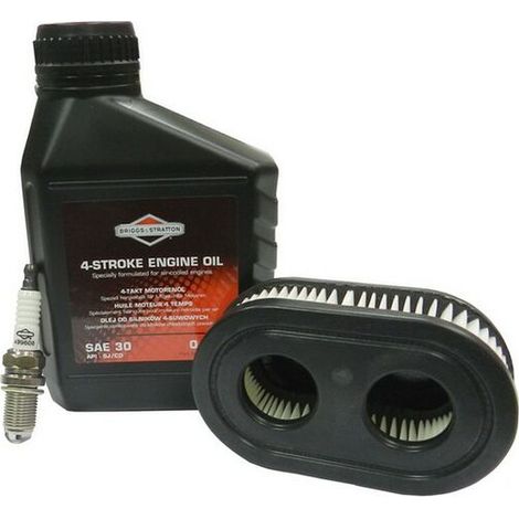 Kit Entretien Moteur - Filtre A Air - Bougie - Huile 0.60 L - Pour Moteurs Briggs Et Stratton Serie 550E 575EX - 1 Unite (1/3)