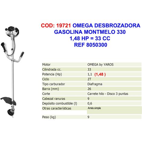 OMEGA Montmelo 3301 48 PS 33 CC Benzin-Freischneider 8050300