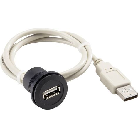 Cordon embase femelle USB 2.0 type A vers mâle USB 2.0 type A 1.50 m Schlegel RRJUSBSW150CM V744581