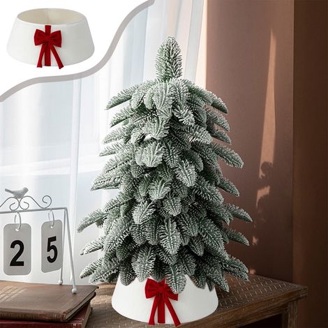 Arceau Pour Arbre De Noël - 60 cm De Diamètre - En Tissu Épais - Pour Cacher Le Pied De L'Arbre - Rouge - 1 Pièce (1/5)