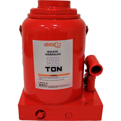 Bricoferr Gato hidráulico tipo botella 50T – Altura ajustable de 300 a 480 mm