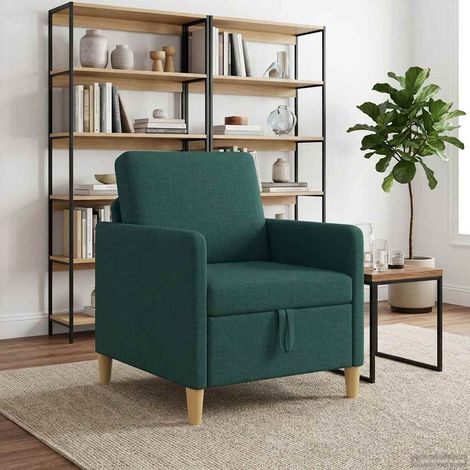 vidaXL Sofá con almacenamiento Verde oscuro 72 x 78 x 87 cm Poliéster (1/5)