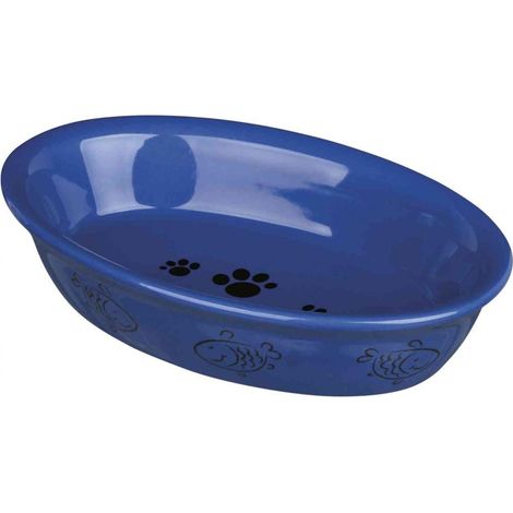 Gamelle, ovale, pattes/motif poisson, en céramique 0,2 L/15 × 10 cm (1/4)