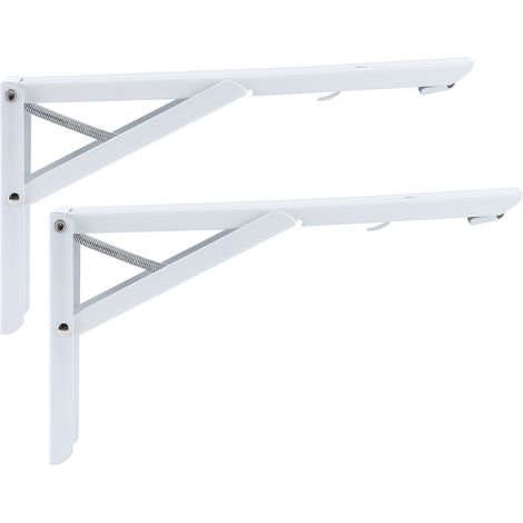2PCS Étagère Murale Support Triangle Métal Pliant pour Table Lourde (1/5)