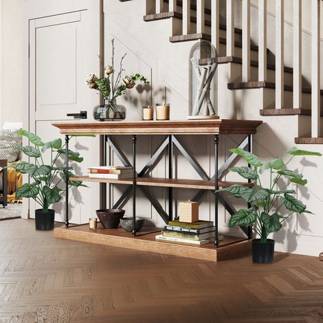 Set mit 2 künstlichen Zimmerpflanzen, 65 cm, künstlicher Baum mit Kunststofftopf und Beflockung, grün