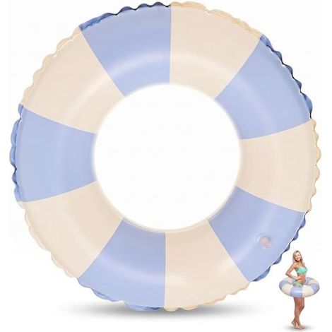Bouée gonflable adulte 75 cm, panier flottant gonflable, jouet aquatique pour piscine, diamètre gonflé (1/3)