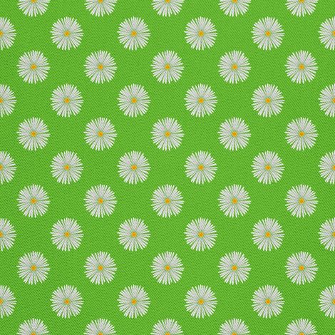 Tissu d'extérieur décoratif Oxford - motif marguerites sur fond vert 2 (1/5)
