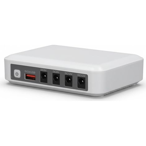 Mini UPS, Routeur Alimentation sans Interruption Power d'urgence Compacte pour Routeur, Modem, Caméra de sécurité avec Sortie USB 5V DC 5V 9V 12V (Prise UE) (1/5)