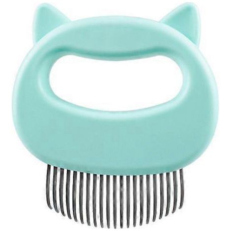 Peigne anti-mue en acier inoxydable pour chien et chat, outil de toilettage flottant à lames, brosse de massage pour retirer les poils morts, efficace et doux.