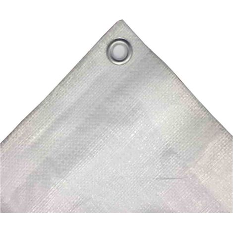 Bâche de Protection 3x5m Blanche, 180 g/m² - Étanche et Anti-UV