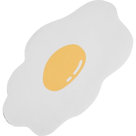 Saugfähige Fußmatte rutschfeste Badematte Spiegelei Form 50X80cm für Badezimmer Wc und Eingangsbereich Schnell Trocknend Weich (1/5)