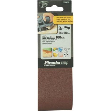 BLACK&DECKER - NASTRO ABRASIVI GRANA 10065X410MM 3PZ
