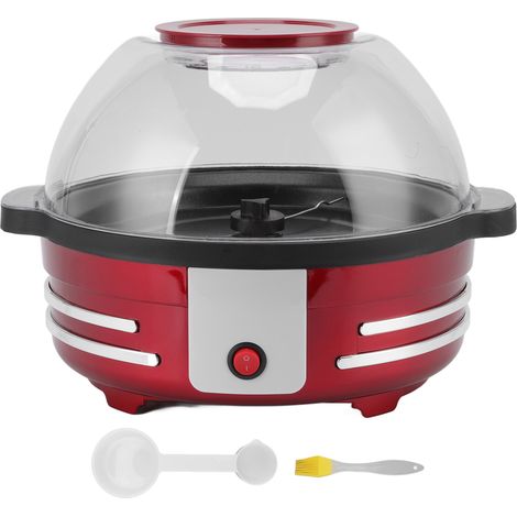 Machine à Popcorn Electrique 5L, Couvercle Large avec Gobelet Doseur, Prise AU 220V 850W Rouge, Multifonction pour Maison (1/5)