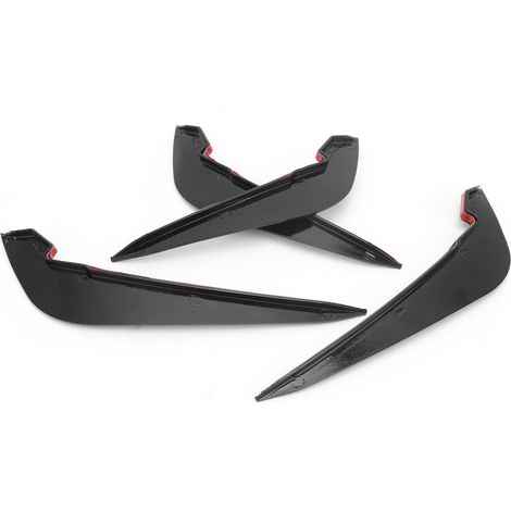 Aileron de pare-chocs arrière type canard, accessoire auto amélioré compatible avec Audi A4 B9 2020-2021, noir (1/5)