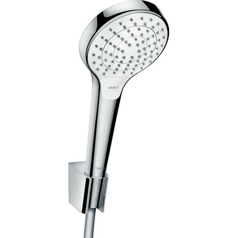 Hansgrohe Croma Select S - Duschkopf Vario Porter, Set 1,60 m, weiß / verchromt 26411400 (1/4)