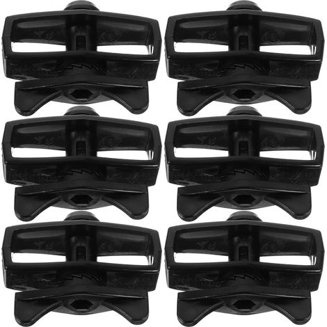 Tendeur De Clôture Électrique Tendeur De Ruban Abs 6 Pièces Noir (1/5)