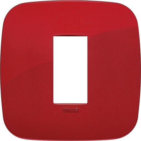 Placca Round 1M rosso scatola rotonda Vimar Arkè 19671.85