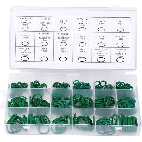 Kit d'assortiment de joints toriques, 270 pièces Kit d'assortiment de joints toriques résistant aux hautes températures Buna N (1/5)