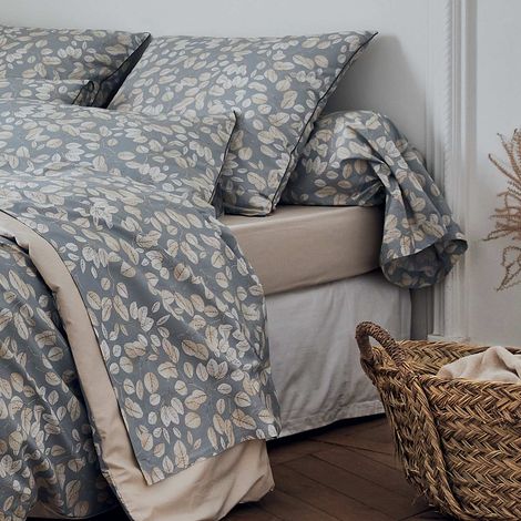 Taie de traversin en percale esprit cocooning Gris 86x240 cm
