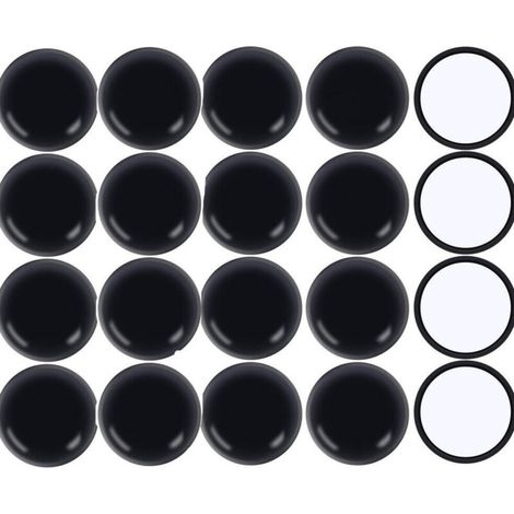 Patins de meubles, patins de meubles autocollants pour meubles, chaises, canapés, tapis et planchers de bois franc (noir), 20 pièces 28 mm.