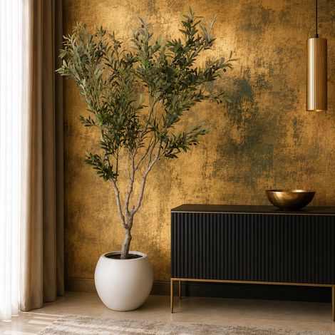 200cm XXL Artificial Olive Tree with Decorative Planter - Premium Quality (1/5)