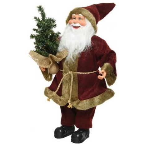 Babbo Natale in poliestere - Dimensioni: L24-W14-H45cm