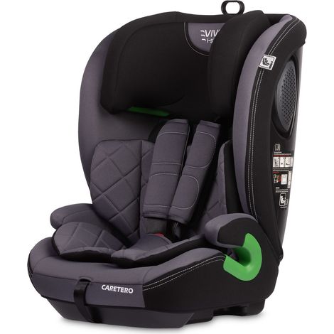 Siège auto Vivo i-Size graphite 76-150 cm – Sécurité norme i-Size – Réducteur pour nouveau-nés – Repose-tête réglable 8 positions