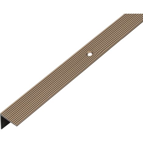 ALBERTS Treppenkanten-Schutzprofil, Alu bronze elox., LxBxHxS 1000x20x20x1,8mm (1/3)