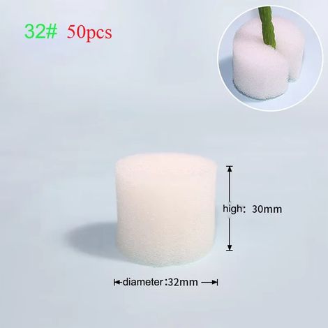 (NO32 50 pièces) Outils de jardinage hydroponique hors-sol, système de culture de légumes en éponge plantée, collier de clonage, culture de plantes E2 (1/4)