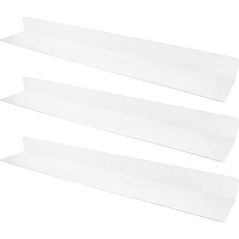 Lot de 3 Bloqueurs sous Canapé en PVC Transparent 40X6X3 CM Butée pour Empêcher Les Jouets de Se Glisser sous Canapé ou Lit Protection Meuble pour Animaux de Compagnie Facile à (1/4)