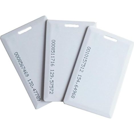 Carte RFID 125KHz EM4100 accès Porte d'entrée Carte de proximité Blanche épaisse (Epaisseur 1,9 mm Pack de 10)