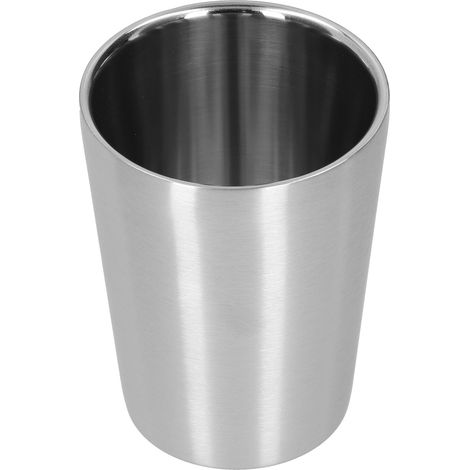 260ml gobelet eau acier inoxydable double couche tasse bière verre boisson pour cuisine salle manger (1/5)