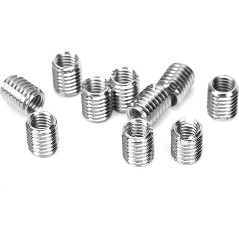 10 inserts filetés, outil de réparation d'écrous réducteurs à filetage grossier, fixation mâle/femelle (1/5)